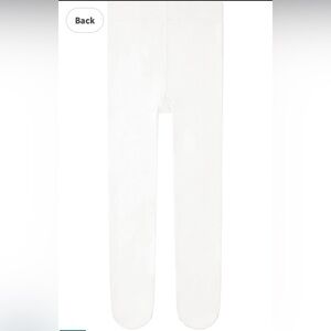 Girls' Elastic Fleece Lined Thickened Tights Pantyhose UltraStretch White L(5-7)